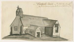 Weeford Kilisesi: sepya yıkama çizimi, nd [1784] (çizim)