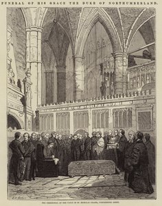 Northumberland Dükü Majestelerinin Cenazesi, Westminster Abbey