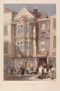 Paul Pindar Tavern, Bishopsgate, Londra, 1851 by John Wykeham Archer