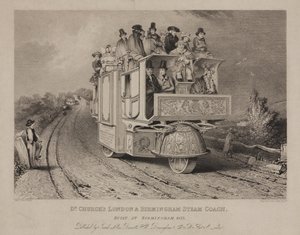Dr. Churchs Londra ve Birmingham Buharlı Antrenör, 1833 by John after Cooke