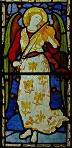 Müzikal melek, 1870 (vitray) by John and Grylls Burlison