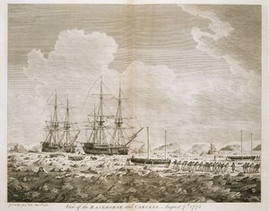 'Yarış Atı' ve 'Karkas'tan Bir Görünüm, 7 Ağustos 1773, 'Majestelerinin Komutanlığı 1773 Tarafından Üstlenilen Kuzey Kutbuna Doğru Bir Yolculuk'tan, 1774'te yayınlandı