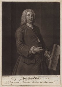 William Caslon, İngiliz tipograf (mezzotint) by John the younger Faber