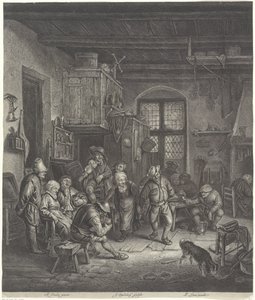 Dans eden çift ile çiftlik evi iç