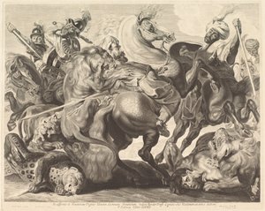 Aslan Avı by Jonas Suyderhoff after Sir Peter Paul Rubens