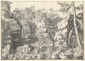Rocky Cliffs Arasında Bir Şelale by Jonas Umbach