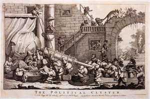Politik Clyster, William Hogarth tarafından yapılan baskı, 1757 by Jonathan Swift