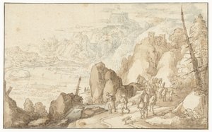Gezginlerle manzara by Joos de Momper (II)