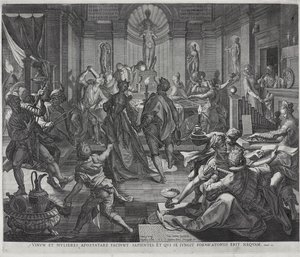 I. Johannes Sadeler tarafından kazınmış bir Kötü Şöhret Evi by Joos or Jodocus van (after) Winghe