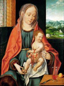 Erken Hollanda Sanatı : The Virgin and Child par Cleve, Joos van (yaklaşık 1485-1540), yaklaşık 1530. Ahşap üzerine yağlı boya, 74,3x56. Sanat Tarihi Müzesi, Viyana by Joos van Cleve