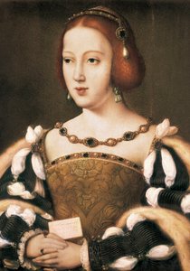 Avusturya Eleanor'un portresi (tahta üzerine yağlı boya) by Joos van Cleve