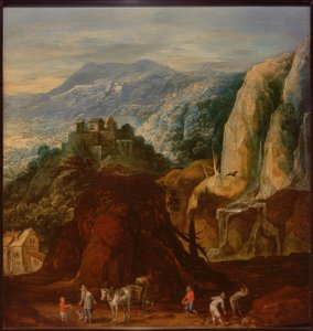 Personel ile kayalık manzara by Joos or Josse de Momper