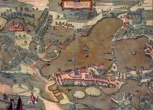 Georg Braun (1541-1622) ve Frans Hogenberg (1535-90) 1593 (renkli gravür) tarafından 