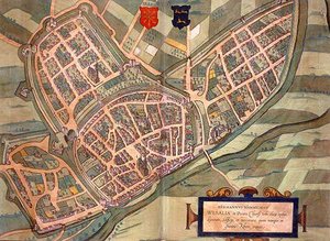 Georg Braun (1541-1622) ve Frans Hogenberg (1535-90) c.1572-1617 (renkli gravür) tarafından 