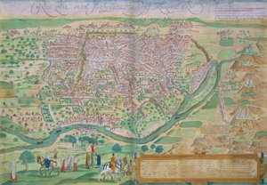Kahire Haritası, Georg Braun (1541-1622) ve Frans Hogenberg (1535-90), 