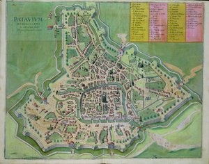Padua Haritası, Georg Braun (1541-1622) ve Frans Hogenberg (1535-90) c.1572-1617 tarafından 