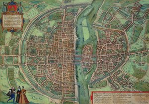 Paris Haritası, Georg Braun (1541-1622) ve Frans Hogenberg (1535-90) tarafından yazılan 