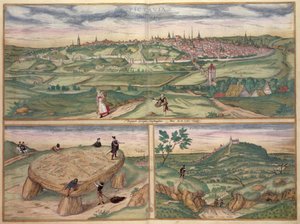 Georg Braun (1541-1622) ve Frans Hogenberg (1535-90), 1561 tarafından yazılan 'Civitates Orbis Terrarum'dan Poitiers Haritası