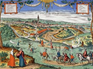 Sevilla'nın görünümü, 1550 dolayları (gravür) by Joris Hoefnagel