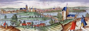 Tours'un görünümü, 1561 dolayları (gravür) by Joris Hoefnagel