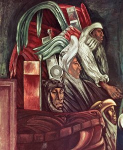Amerikan Medeniyeti Destanından Aztek Savaşçıları by José Clemente Orozco