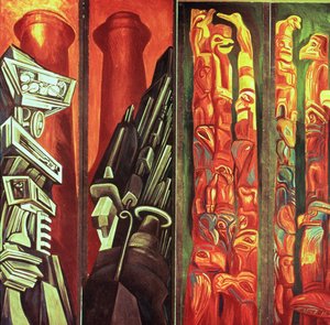Amerikan Medeniyeti Destanından Dekoratif Panel III by José Clemente Orozco