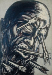 Los teules serisinden Oklarla Delinmiş Baş by José Clemente Orozco
