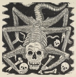 Calavera huertista, c.1914, 1930'da basılmış (gravürlü foto-kabartma gravürü) by José Guadalupe Posada
