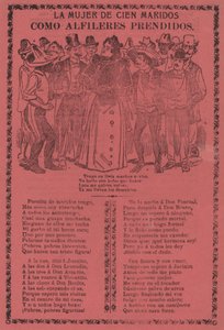 Yüz Kocanın Kadını - Üzerindeki Pinler gibi by José Guadalupe Posada