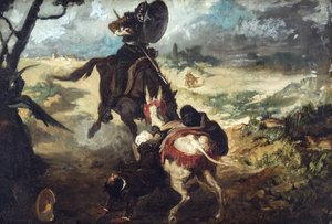 Cervantes tarafından Don Kişot sahnesi - M. de Cervantes tarafından Don Quijote de la Mancha