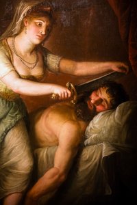 Judith ve Holofernes, detay, 1790-1800 civarı (tuval üzerine yağlıboya) by Jose Bernat Flaugier