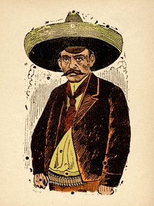 Meksika Devrimi - Emiliano Zapata, c.1910-1912 (ksilografi) by José Guadalupe Posada