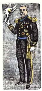 Meksika Devrimi (1910-1920): Porfirio Diaz (1828-1915), Meksika Cumhuriyeti Başkanı. Jose Guadalupe Posada (1852-1913) tarafından Xylography. by José Guadalupe Posada