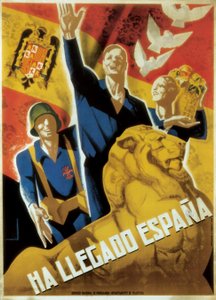 İspanya İç Savaşı (1936-1939): İspanya geldi, c. 1936-39 (afiş) by Jose Morell