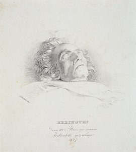 Ludwig van Beethoven (1770-1827) on his deathbed, 28th March 1827 