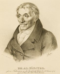 Besteci ve kontrpuan (litografi) öğretmeni Emanuel-Aloys Forster'ın (1748-1823) portresi by Josef Eduard Teltscher