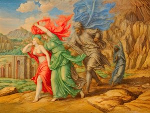 A1_Genesis_26-Sodom ve Gomorra#39;dan Kaçmak by Josef Johann Michel