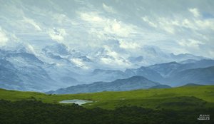 JJM, Friedrich-CD'yi yeniden yaratıyor: Drifting Clouds (Alpen Panorama)
