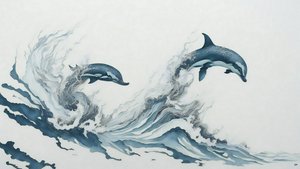 mürekkep boyama: Dolphin_02