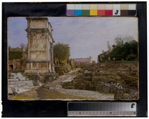 Titus Kemeri ve Kolezyum ile Roma Forumu by Josef Theodor Hansen