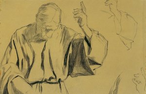 "Christi Ascension" resmi için perdelik çalışması by Josef Wawra