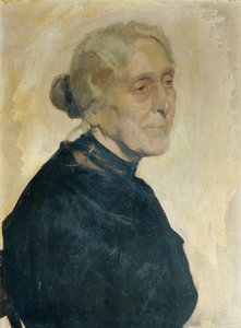 Yaşlı Bir Kadının Portresi by Josef Wawra