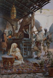 Nubian Müzisyenler (suluboya) by Josep Tapiro Baro