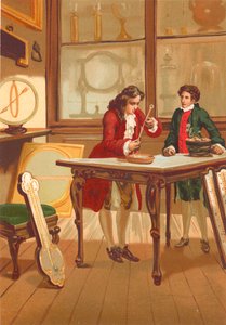 Rene Antoine Ferchault de Reaumur termometreyi yapıyor by Josep or Jose Planella Coromina