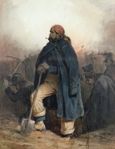 kürek ile asker by Joseph Louis Hippolyte Bellange