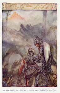 Sir Knight of the Splendid Way için çizim (renkli taş) by Joseph (after) Finnemore