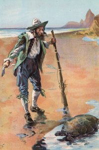Robinson Crusoe: Bir kaplumbağa buluyorum (renkli taş)