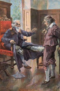 Robinson Crusoe: Babam bana mükemmel öğütler veriyor (renkli taş) by Joseph (after) Finnemore