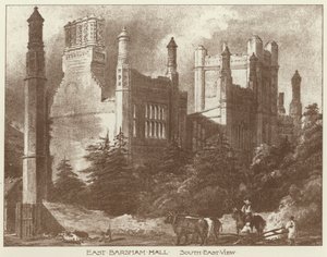 Doğu Barsham Hall, Norfolk (taş) by Joseph (after) Nash
