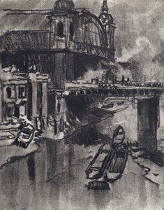 Cannon Street İstasyonu (lito) by Joseph (after) Pennell